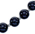 Native American Onyx Sterling Silver Bead Necklace AX124744